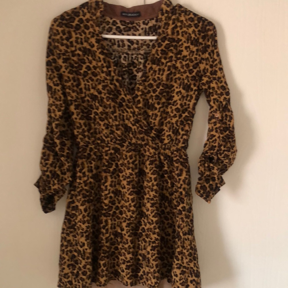Woman’s hot & delicious fall rayon  Leopard Print Dress